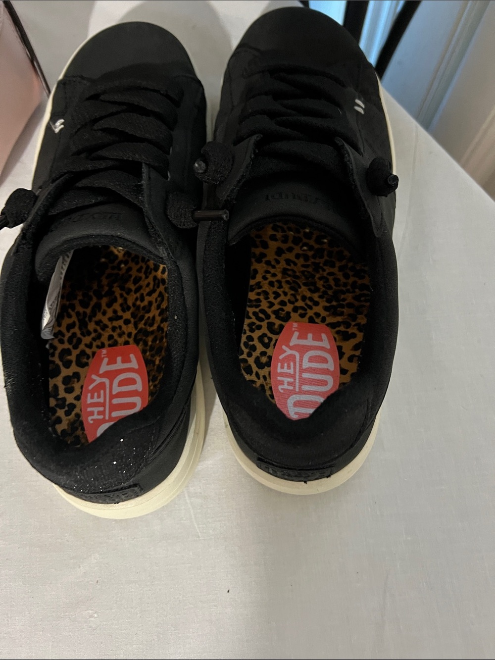 Hey Dude Black Sneakers with Cream Soles - Picture 6 of 6